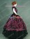 Victorian Lolita Southern Belle Brocade Gothic Lolita Dress Red Floral