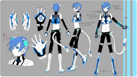 Vocaloid 2 Project Diva 2 Ver Kaito Electronic Kitty Boo