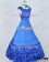 Southern Belle Satin Evening Gown Blue Ribbon Lolita Dress