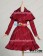 Gothic Lolita Cosplay Victorian Cape Reenactment Steampunk Stage Red Dress Costume