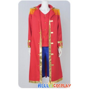 One Piece Cosplay Monkey D Luffy Red Cape Uniform Costume