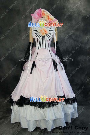 Black Butler Cosplay Ciel Phantomhive Pink Formal Dress Costume