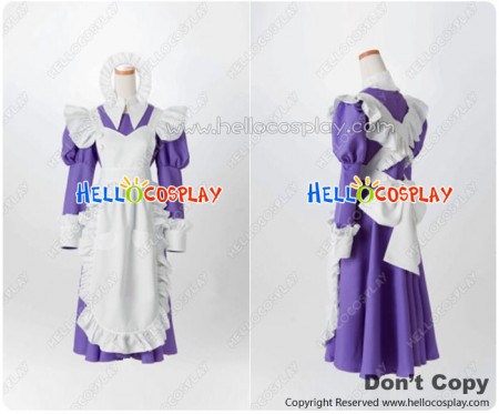 Suzumiya Haruhi Cosplay Mikuru Asahina Purple Maid Dress Costume