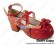 Matt Wine Red Ruffle Bow Straps Chunky Princess Lolita Shoes