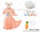 Touhou Project Cosplay Tewi Inaba Orange Costume Rabbit Ears Tail