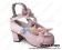 Princess Lolita Shoes Chunky Pink Mirror Three Bows Lace Ankle Strap