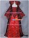 Historical Retro Dress Costume Vintage Red Ball Gown