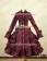 Gothic Lolita Cosplay Victorian Coat Reenactment Steampunk Stage Wine Red Dress Costume