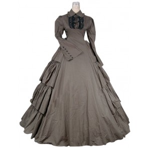 Victorian Gothic Lolita Cotton Dress Ball Gown Prom Cosplay