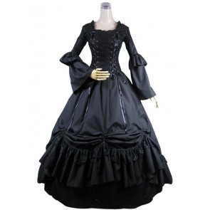 Victorian Gothic Lolita Black Dress Ball Gown Prom