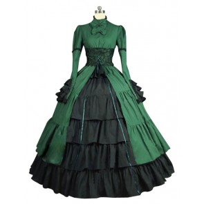 Victorian Lolita Steampunk Corset Gothic Lolita Dress Olive