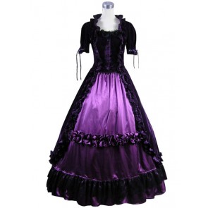 Lolita Renaissance Prom Velvet Purple Dress Ball Gown