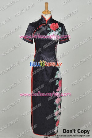 Vocaloid Cosplay Perfume HurlyBurly Haku Black Cheongsam Dress Costume