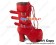 Matt Red Buckle Straps Lace Up Chunky Punk Lolita Boots