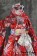 Lolita Cosplay Red Flowers Japan Kimono Maid Dress Costume