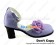 Matt Purple Alice Flower Ankle Strap Chunky Sweet Lolita Shoes