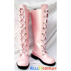 Pink Lolita Cosplay Boots