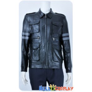 Resident Evil Cosplay Leon DSO Leather Black Jacket Costume