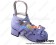 Sweet Lolita Shoes Purple Matte Ankle Crossing Straps Heart Shaped Buckles Bow