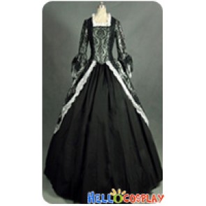 Victorian Lolita Marie Antoinette Theatre Gothic Lolita Dress Grey Floral