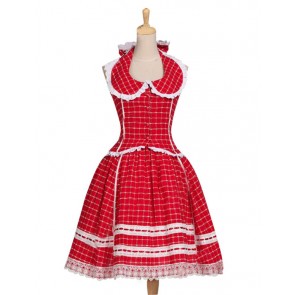 Victorian Lolita 1950s Romantic Chic Halterneck Gothic Lolita Dress