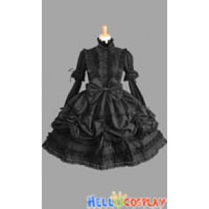 Victorian Gothic Punk Black Lolita Dress