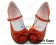 Wine Red Heart Shaped Ruffle Chunky Princess Lolita Shoes