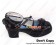 Mirror Black Ruffle Bows Sweet Chunky Princess Lolita Shoes