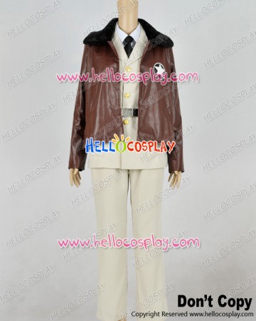 Axis Powers Hetalia APH Cosplay America Brown Beige Military Uniform Costume