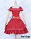 Classical Lace Victorian Lolita Red Black Dress Cosplay Costume