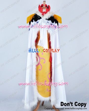 One Piece Cosplay Pirate Empress Boa Hancock Yellow Full Set Costume