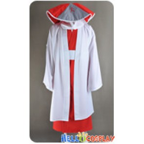 Naruto Cosplay Sarutobi Hiruzen Red White Costume
