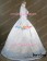 Victorian Civil War Stripes Ball Gown Reenactment Stage Blue Lolita Dress Costume