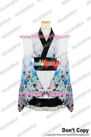 Lolita Cosplay Floral Kimono Maid Dress