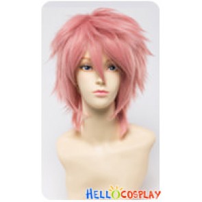 Blue Exorcist Cosplay Renzo Shima Wig Fairy Tail Natsu Wig 30CM Smoke Pink Universal Layered Short