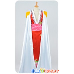 One Piece Cosplay Pirate Empress Boa Hancock White Cloak Red Dress Costume