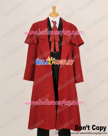 Hellsing Herushingu Cosplay Alucard Red Trench Coat Costume