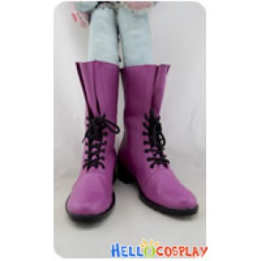 AKB48 Cosplay Purple Short Boots