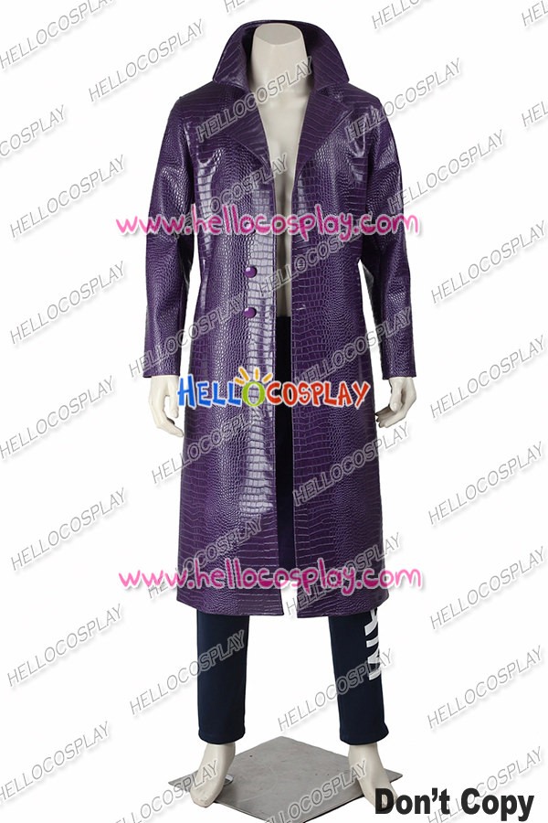 Details about   Suicide Squad Batman The Joker Jared Leto Cosplay Costume Outfits Trench Coat