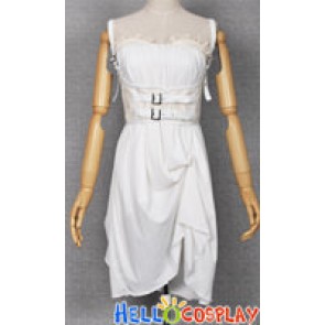 White Strap Dress Braces Skirt Maid Dress