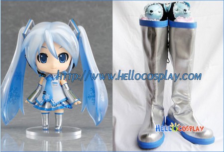 Vocaloid 2 Cosplay Snow Miku Boots