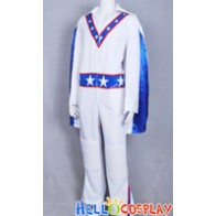 Motorcycle Daredevil Evel Knievel Cosplay Costume Cape Blue