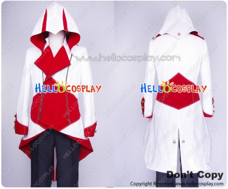 Assassin's Creed III Connor Jacket Cosplay Costume White Red