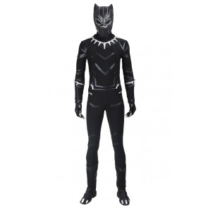 Captain America 3 Civil War Black Panther Cosplay Costume Jumpsuit