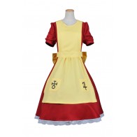 Alice Madness Returns Cosplay Alice Costume Red Yellow Dress