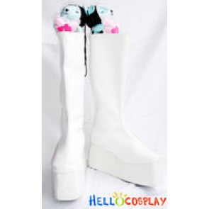 Classical Students White Long Boots
