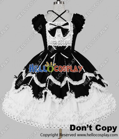 Sweet Lolita Gothic Puck Frill Lace Dress