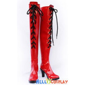 Vocaloid 2 Cosplay Meiko Red Long Boots