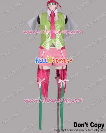 Macross Frontier Cosplay The End Of Triangle Ranka Lee Green Pink Costume