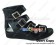 Black Buckles Open Wedge Princess Lolita Sandals